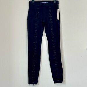 NWT Tractr BLU Black Lace-Up Leggings - Size: 25